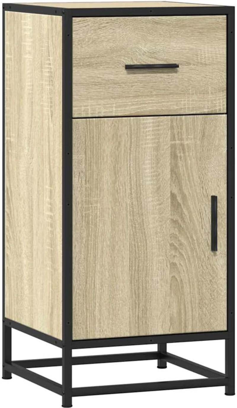 vidaXL Συρταριέρα Sonoma Δρυς 35,5x35x76 εκ. Επεξ. Ξύλο + Μέταλλο