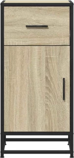 vidaXL Συρταριέρα Sonoma Δρυς 35,5x35x76 εκ. Επεξ. Ξύλο + Μέταλλο