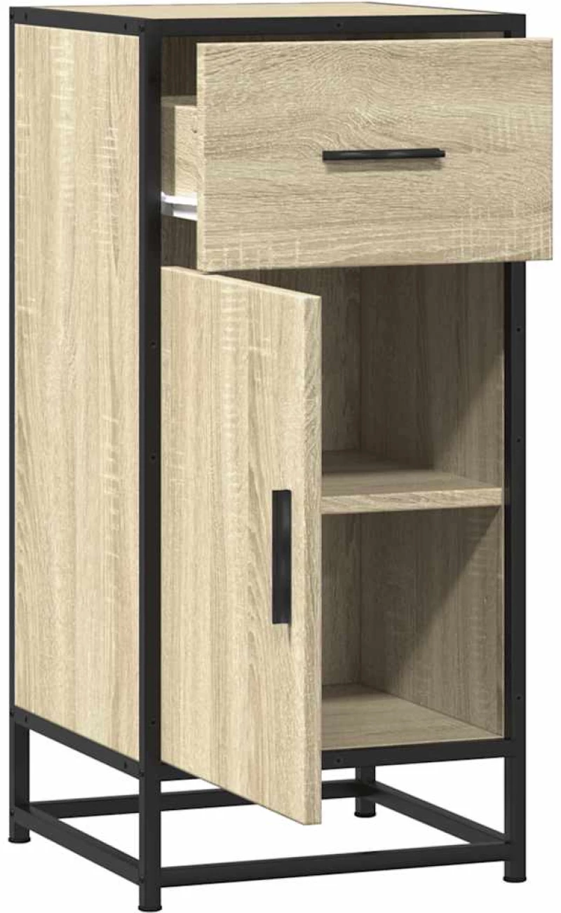 vidaXL Συρταριέρα Sonoma Δρυς 35,5x35x76 εκ. Επεξ. Ξύλο + Μέταλλο