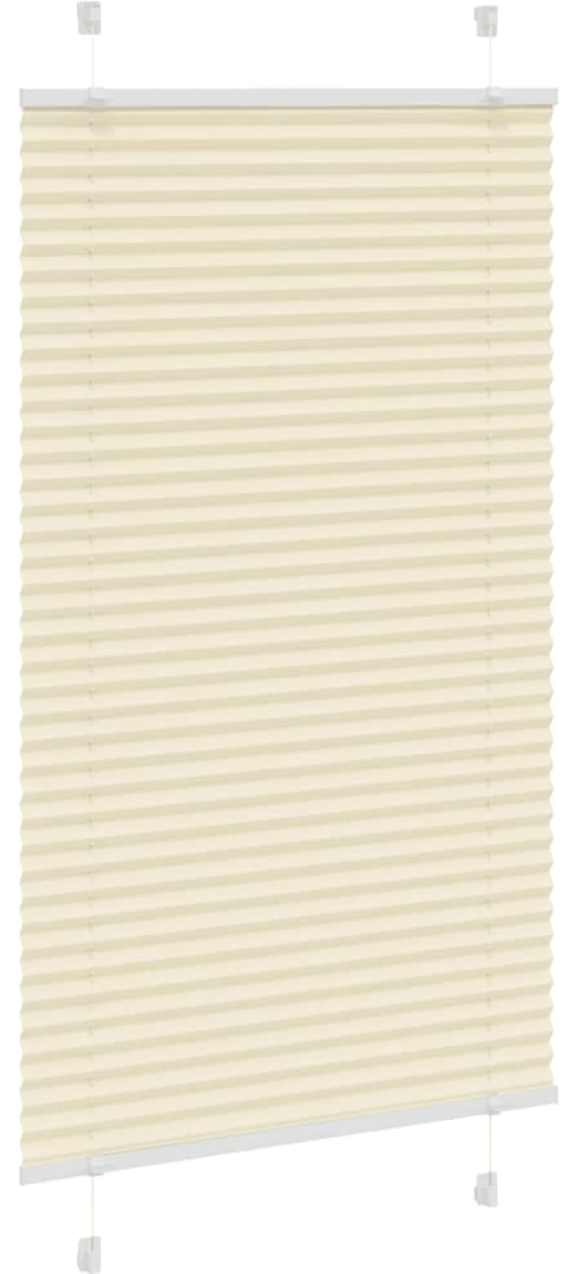 vidaXL Πλισέ περσίδα Κρέμα 80x100 cm Πλάτος υφάσματος 79,4 cm