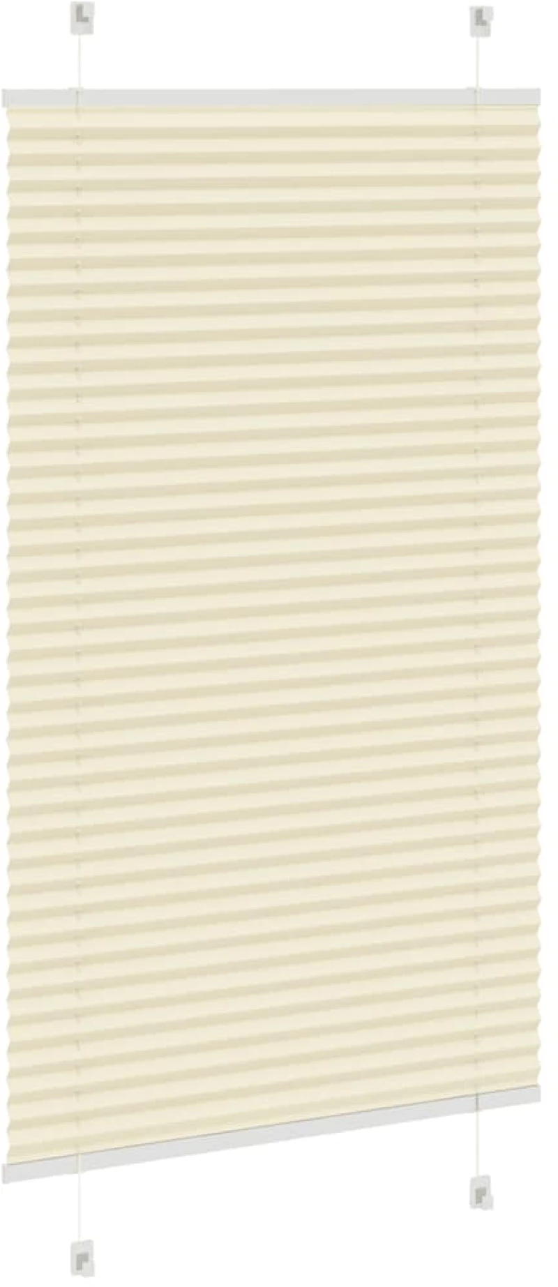 vidaXL Πλισέ περσίδα Κρέμα 80x100 cm Πλάτος υφάσματος 79,4 cm