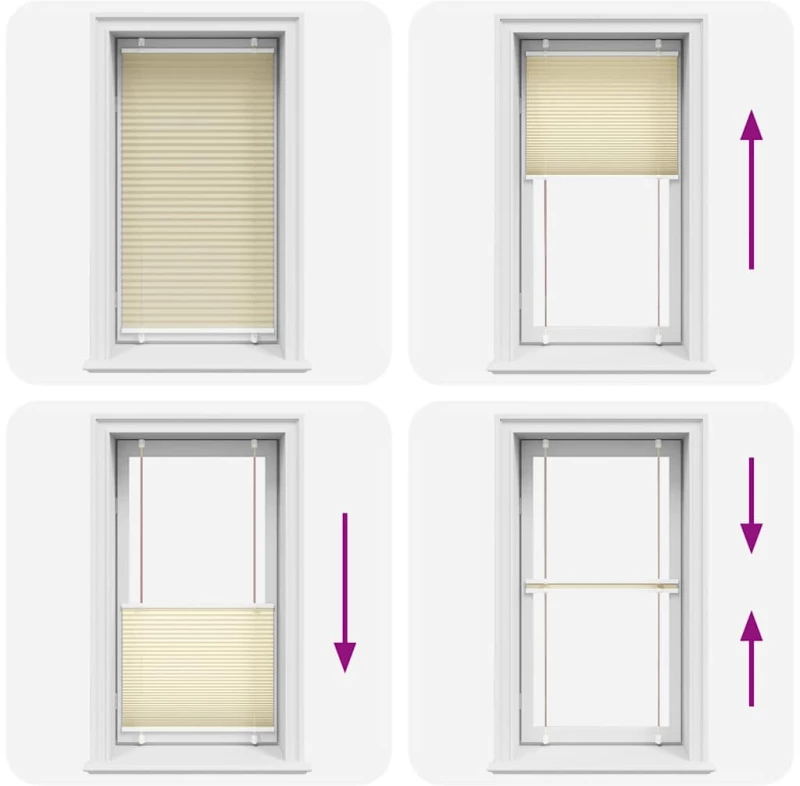 vidaXL Πλισέ περσίδα Κρέμα 80x100 cm Πλάτος υφάσματος 79,4 cm