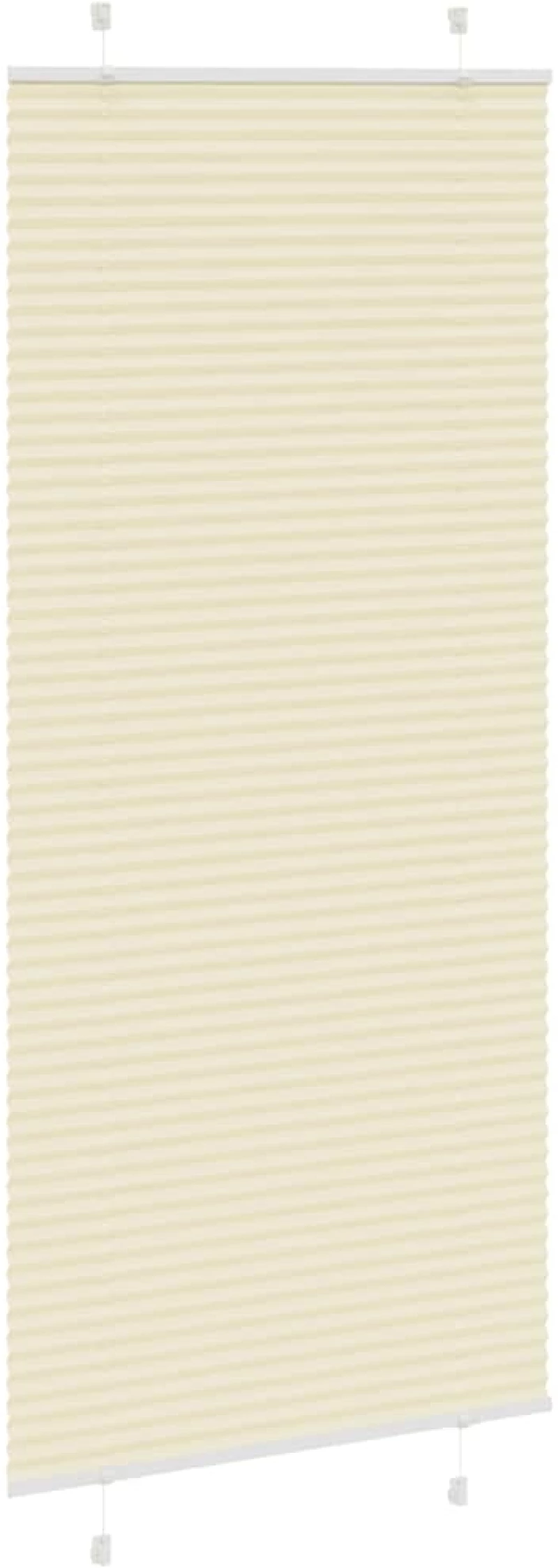 vidaXL Πλισέ περσίδα Κρέμα 85x200 cm Πλάτος υφάσματος 84,4 cm