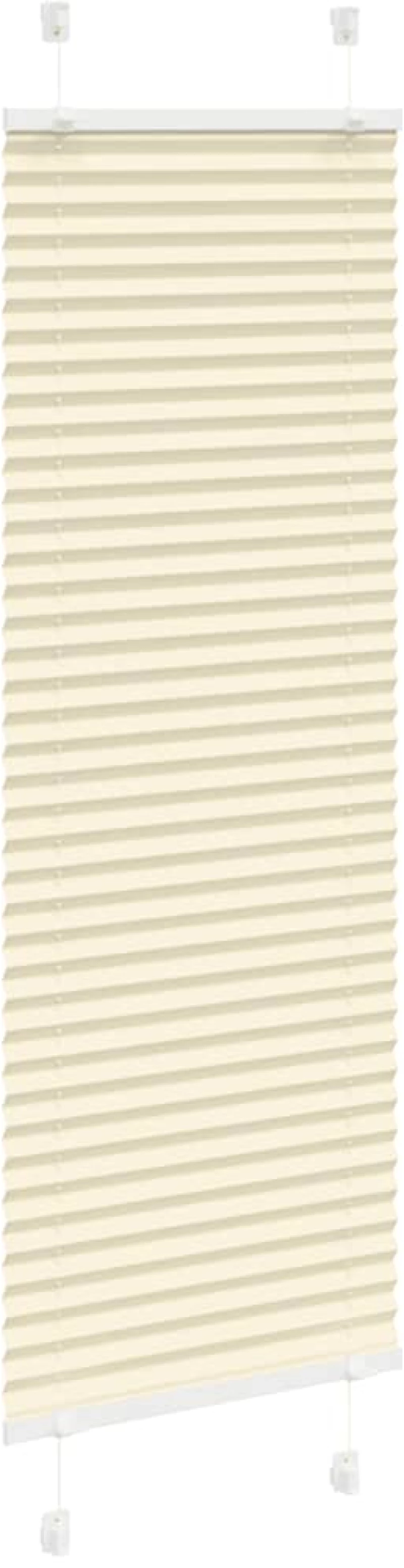 vidaXL Πλισέ περσίδα Κρέμα 45x150 cm Πλάτος υφάσματος 44,4 cm