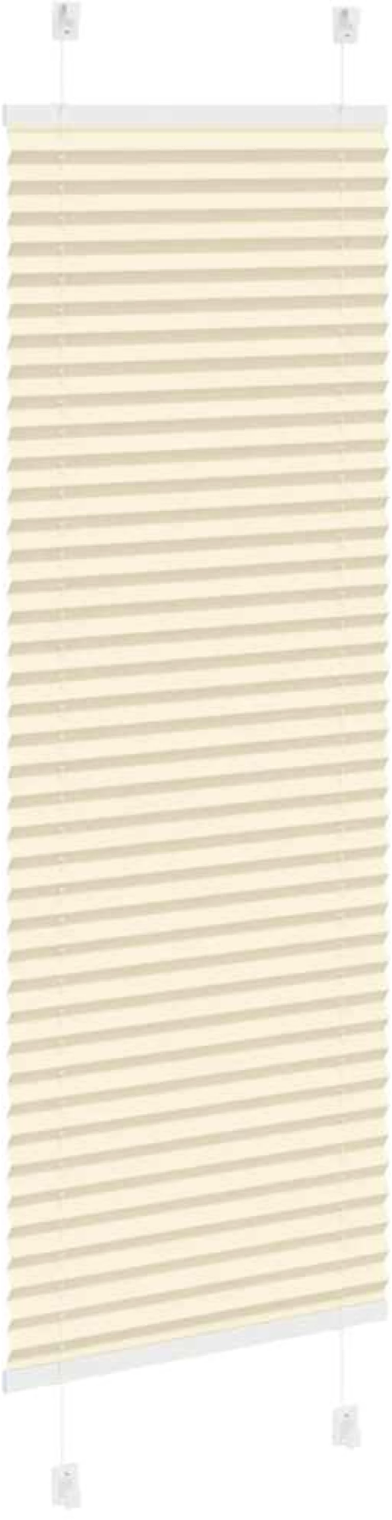 vidaXL Πλισέ περσίδα Κρέμα 45x150 cm Πλάτος υφάσματος 44,4 cm