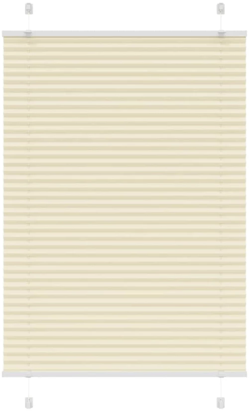 vidaXL Πλισέ περσίδα Κρέμα 100x100 cm Πλάτος υφάσματος 99,4 cm