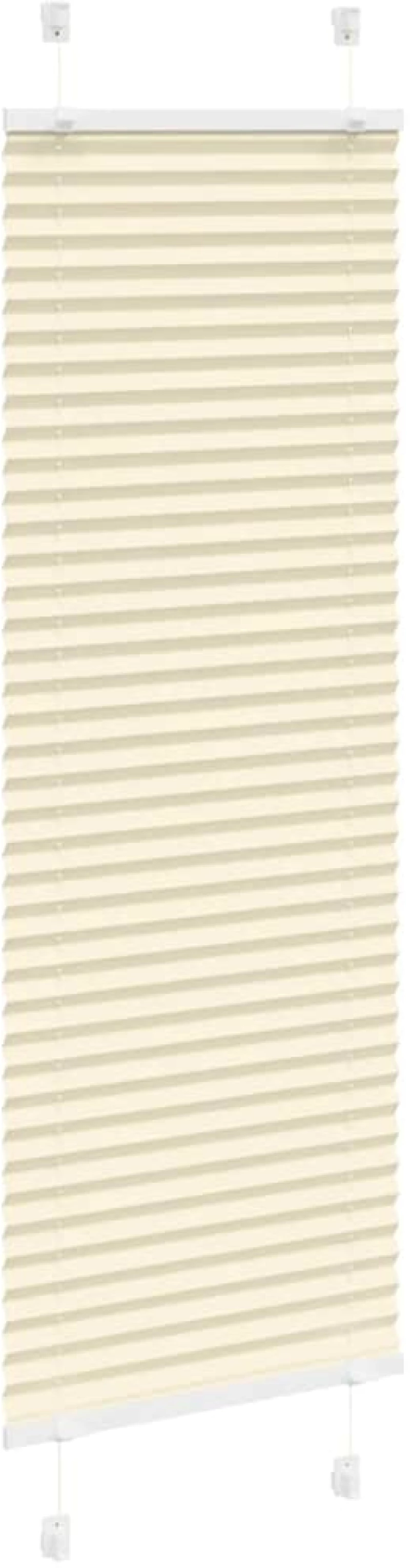 vidaXL Πλισέ περσίδα Κρέμα 40x100 cm Πλάτος υφάσματος 39,4 cm