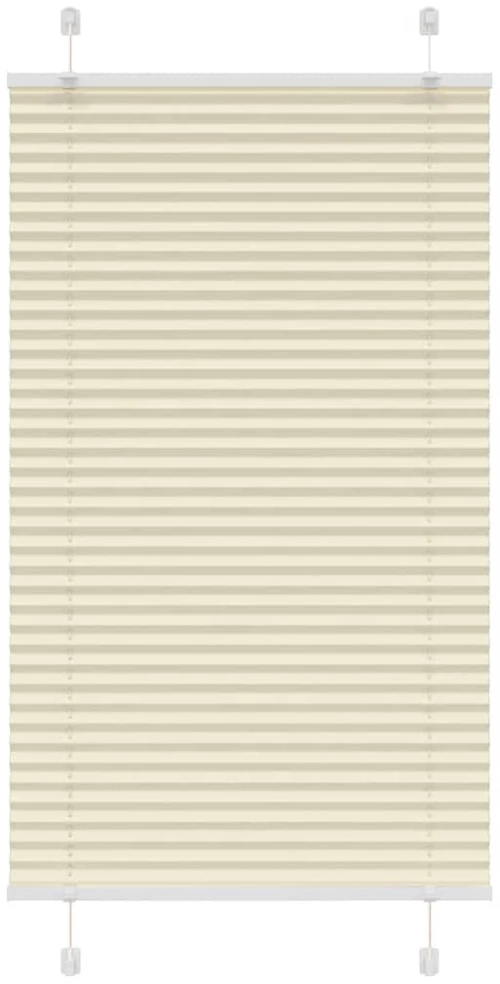 vidaXL Πλισέ περσίδα Κρέμα 70x100 cm Πλάτος υφάσματος 69,4 cm