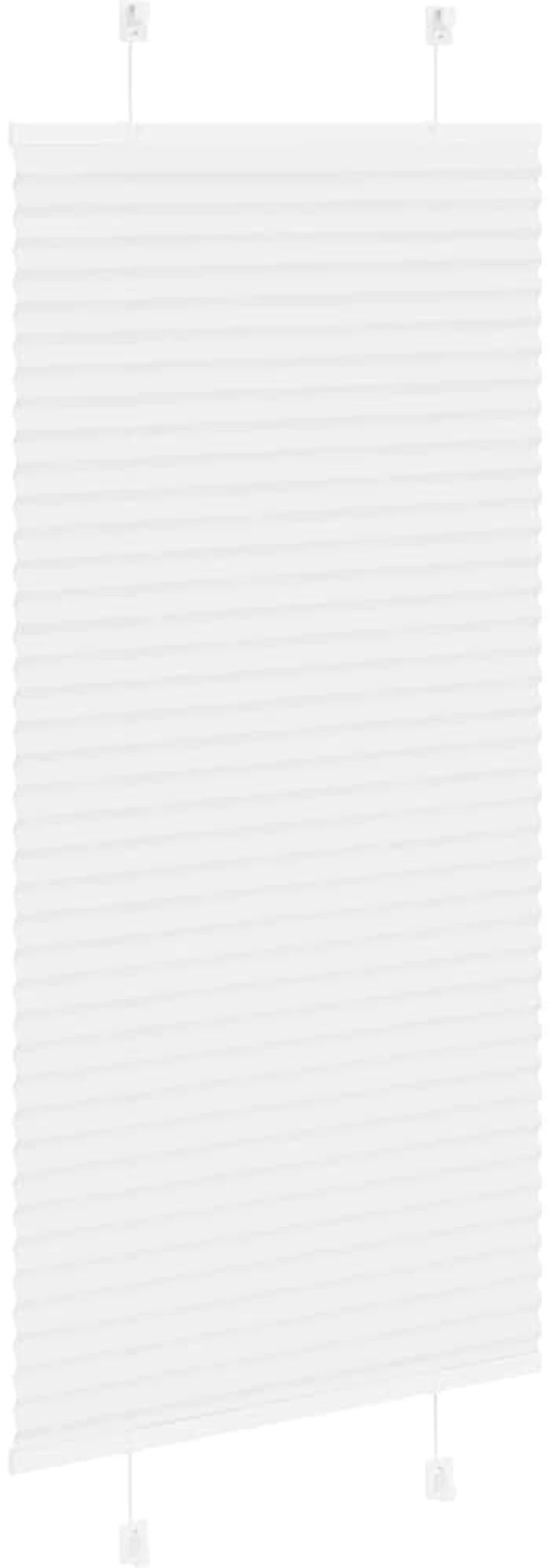 vidaXL Πλισέ περσίδα Λευκό 55x150 cm Πλάτος υφάσματος 54,4 cm