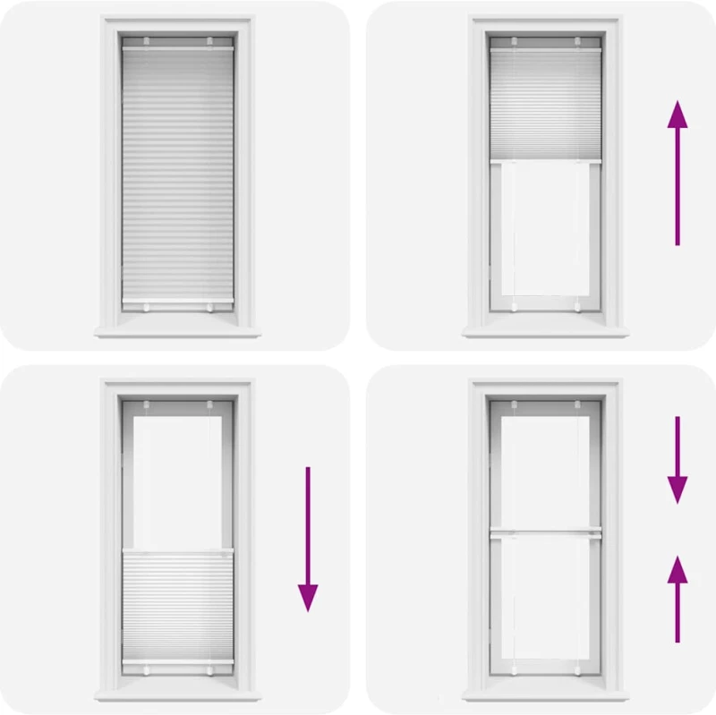 vidaXL Πλισέ περσίδα Λευκό 55x150 cm Πλάτος υφάσματος 54,4 cm
