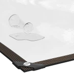vidaXL Σαφής μουσαμάς με οπές 4x12 m Πολυαιθυλένιο