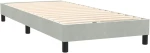 vidaXL Box Spring κρεβάτι με στρώμα ανοιχτό γκρι 80x220 cm Βελούδινο