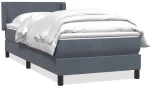 vidaXL Box Spring Κρεβάτι με στρώμα Σκούρο γκρι 80x210 εκ. Βελούδινο