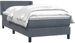 vidaXL Box Spring Κρεβάτι με στρώμα Σκούρο γκρι 80x210 εκ. Βελούδινο