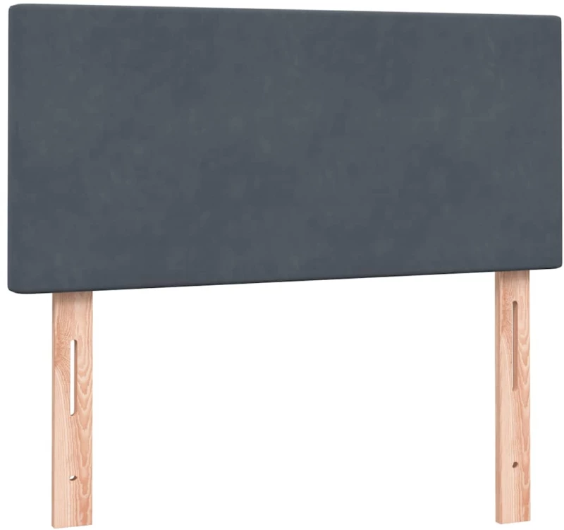 vidaXL Box Spring Κρεβάτι με στρώμα Σκούρο γκρι 80x210 εκ. Βελούδινο