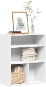 vidaXL Βιβλιοθήκη με 5 Ράφια Λευκή 60x30x71,5 εκ. Επεξεργασμένο Ξύλο