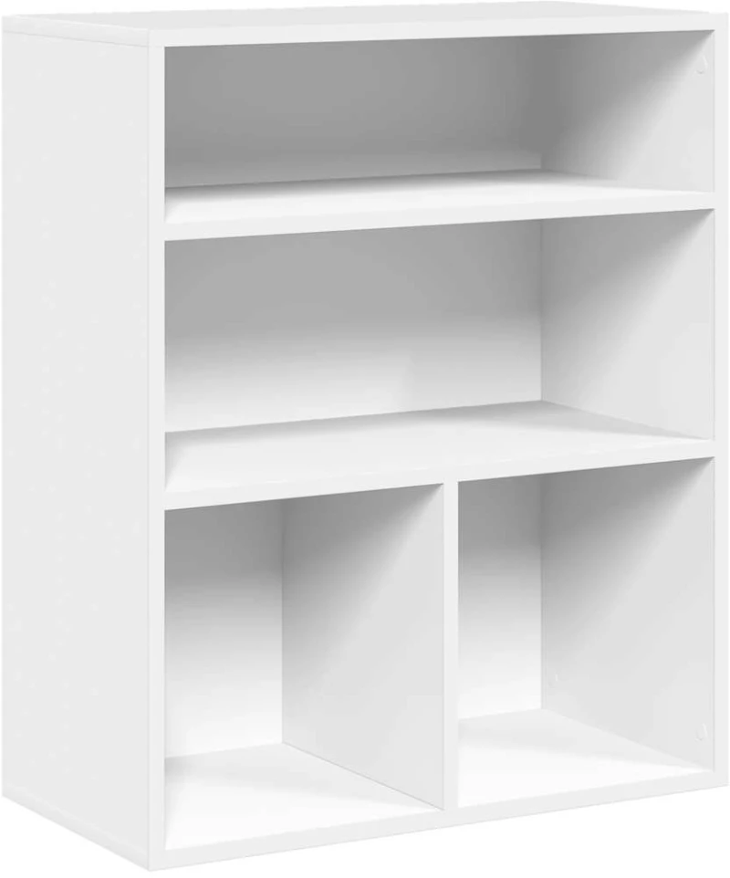 vidaXL Βιβλιοθήκη με 5 Ράφια Λευκή 60x30x71,5 εκ. Επεξεργασμένο Ξύλο