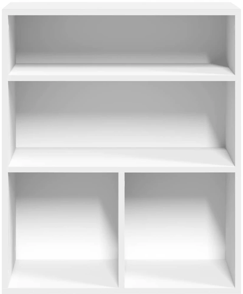 vidaXL Βιβλιοθήκη με 5 Ράφια Λευκή 60x30x71,5 εκ. Επεξεργασμένο Ξύλο