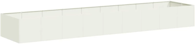 vidaXL Ζαρντινιέρα Λευκή 360x80x40 εκ. από Χάλυβα