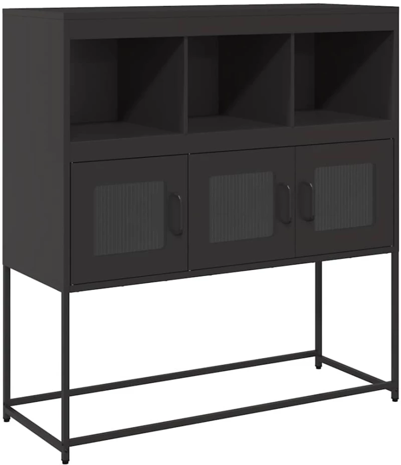 vidaXL Ντουλάπι Μαύρο 100,5x39x107 εκ. από Χάλυβα Ψυχρής Έλασης