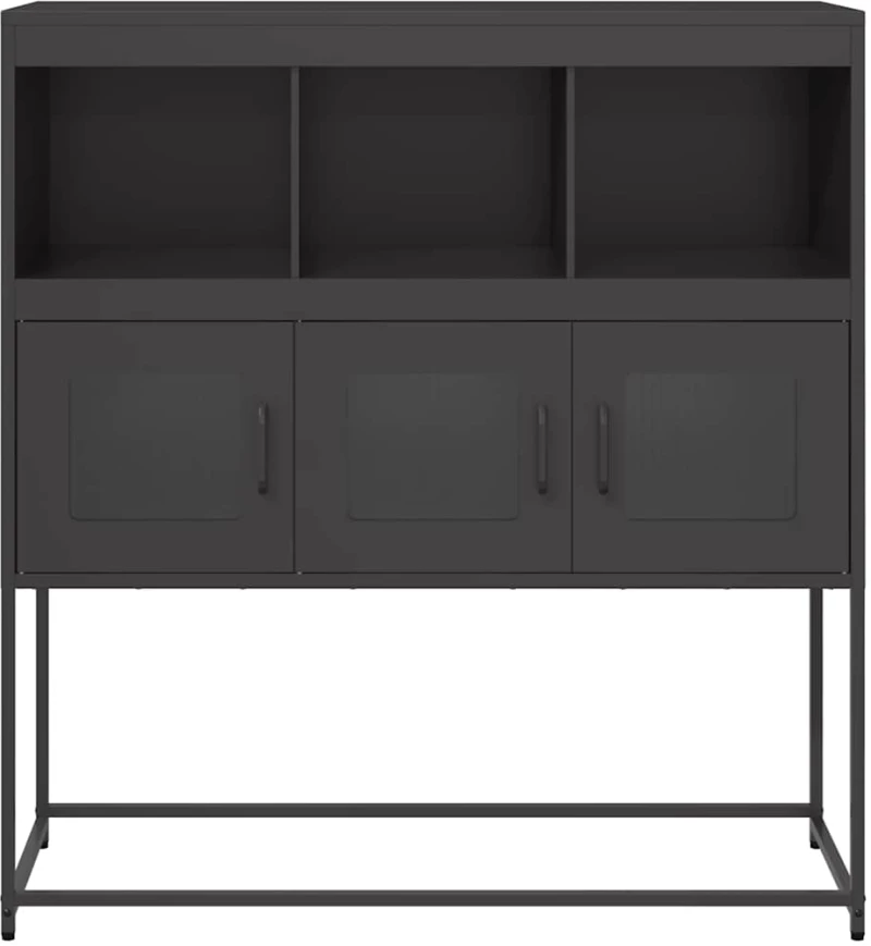 vidaXL Ντουλάπι Μαύρο 100,5x39x107 εκ. από Χάλυβα Ψυχρής Έλασης
