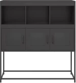 vidaXL Ντουλάπι Μαύρο 100,5x39x107 εκ. από Χάλυβα Ψυχρής Έλασης