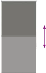 vidaXL Ρολέρ Μπλακάουτ γκρί 85x150 cm Πλάτος υφάσματος 80,7 cm