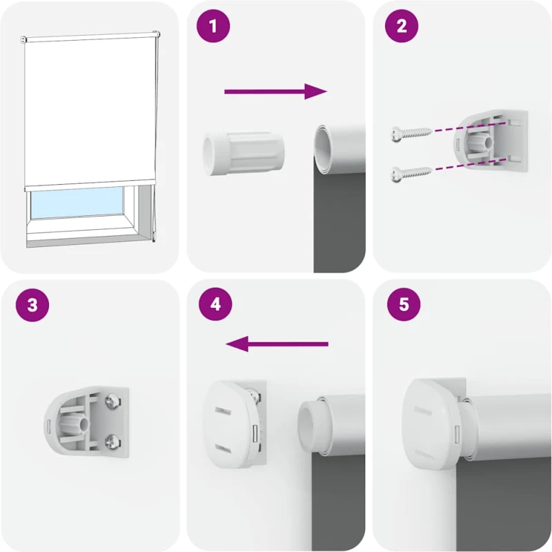 vidaXL Ρολέρ Μπλακάουτ γκρί 85x150 cm Πλάτος υφάσματος 80,7 cm