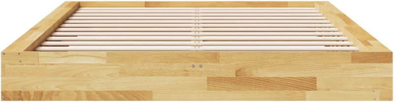 vidaXL Πλαίσιο κρεβατιού χωρίς στρώμα 135x190 cm μασίφ ξύλο δρυς