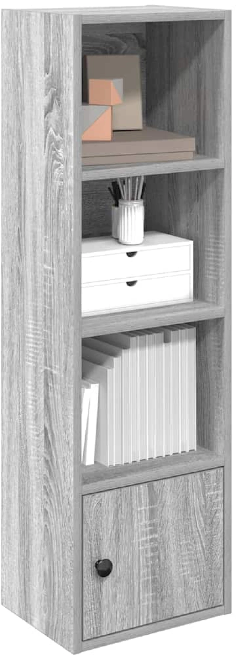 vidaXL Βιβλιοθήκη Γκρι Sonoma 31x24x102 εκ. από Επεξεργασμένο Ξύλο