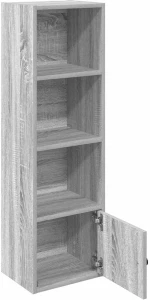 vidaXL Βιβλιοθήκη Γκρι Sonoma 31x24x102 εκ. από Επεξεργασμένο Ξύλο