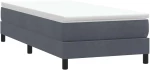 vidaXL Box Spring Κρεβάτι χωρίς στρώμα Σκούρο γκρι 80x210 cm Βελούδινο