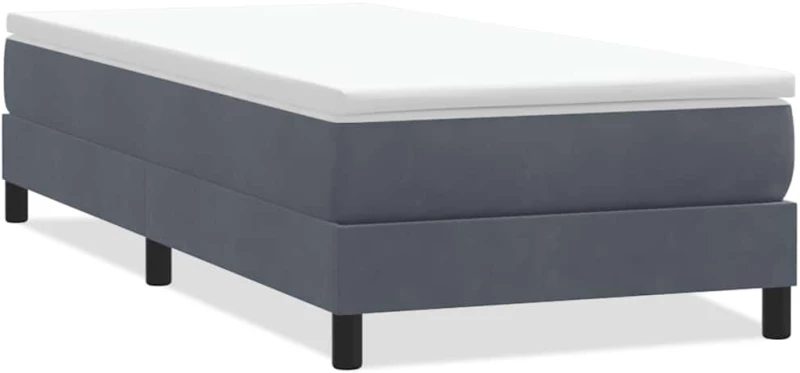 vidaXL Box Spring Κρεβάτι χωρίς στρώμα Σκούρο γκρι 80x210 cm Βελούδινο