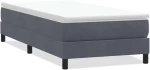 vidaXL Box Spring Κρεβάτι χωρίς στρώμα Σκούρο γκρι 80x210 cm Βελούδινο
