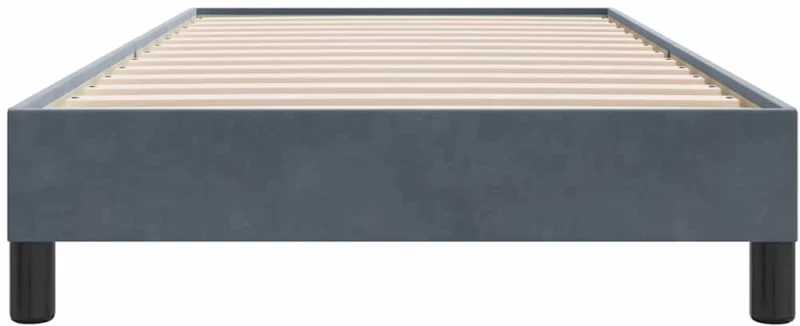 vidaXL Box Spring Κρεβάτι χωρίς στρώμα Σκούρο γκρι 80x210 cm Βελούδινο