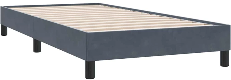 vidaXL Box Spring Κρεβάτι χωρίς στρώμα Σκούρο γκρι 80x210 cm Βελούδινο