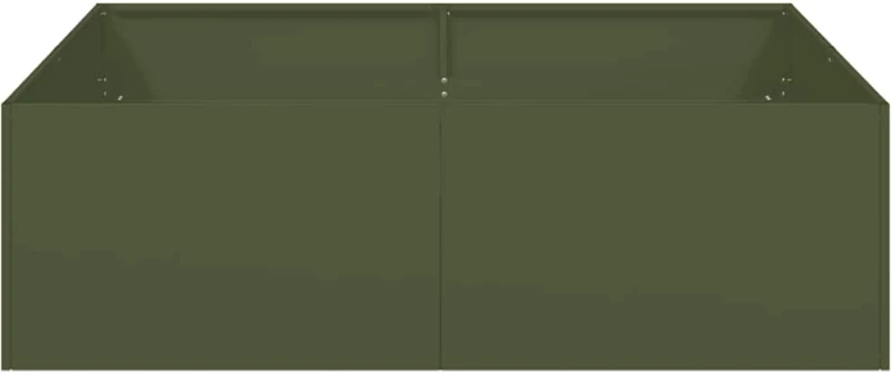 vidaXL Ζαρντινιέρα Λαδί 100x100x30 εκ. από Χάλυβα