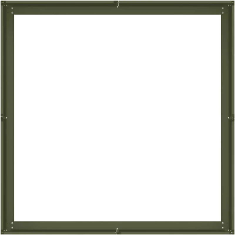 vidaXL Ζαρντινιέρα Λαδί 100x100x30 εκ. από Χάλυβα