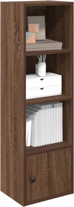 vidaXL Βιβλιοθήκη Καφέ Δρυς 31x24x102 εκ. από Επεξεργασμένο Ξύλο