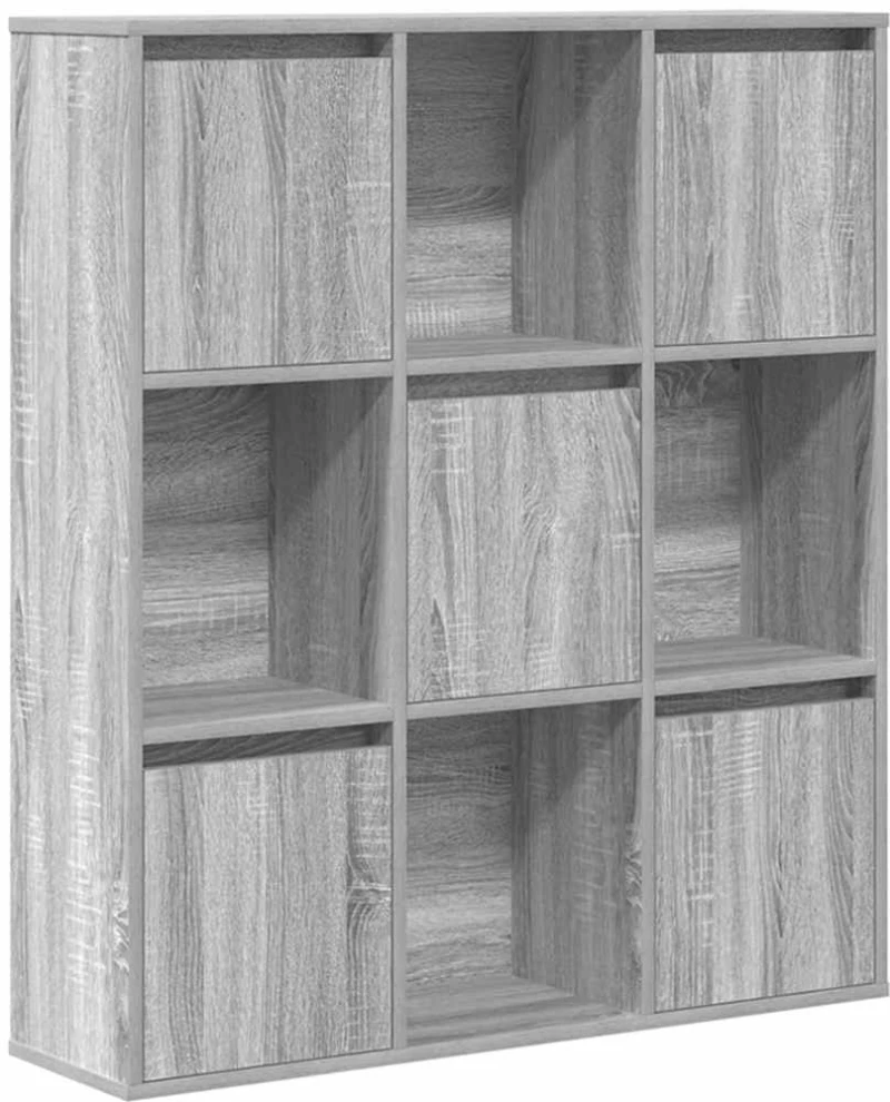 vidaXL Βιβλιοθήκη Γκρι Sonoma 89x24x101,5 εκ. από Επεξεργασμένο Ξύλο