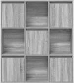 vidaXL Βιβλιοθήκη Γκρι Sonoma 89x24x101,5 εκ. από Επεξεργασμένο Ξύλο