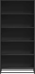Βιβλιοθήκη vidaXL Μαύρο 80,5x35x170,5 cm Ξύλο μηχανικής κατασκευής