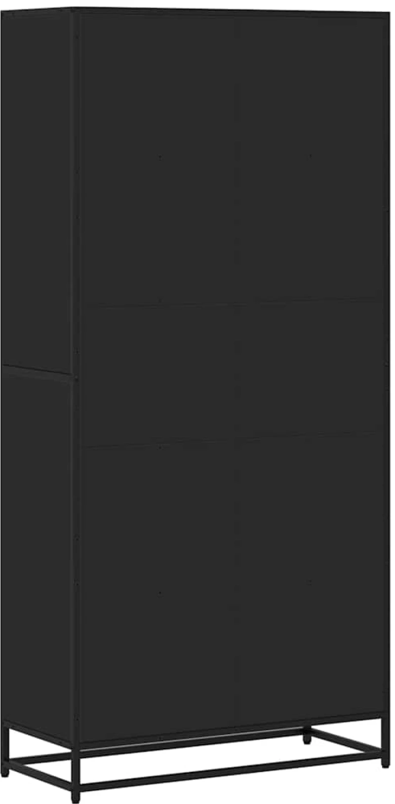 Βιβλιοθήκη vidaXL Μαύρο 80,5x35x170,5 cm Ξύλο μηχανικής κατασκευής