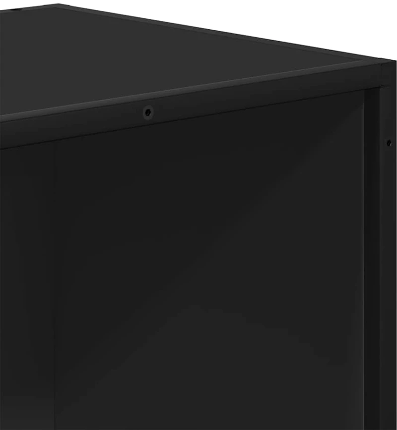 Βιβλιοθήκη vidaXL Μαύρο 80,5x35x170,5 cm Ξύλο μηχανικής κατασκευής