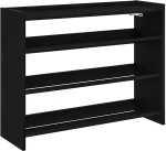 Ράφι παπουτσιών vidaXL Μαύρο 80x25x62 cm Κατασκευασμένο ξύλο