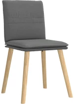 vidaXL Καρέκλες Τραπεζαρίας 4 τεμ Σκούρο Γκρι Υφασμάτινες