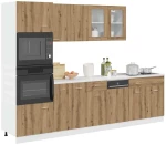 vidaXL 7 τεμαχίων σετ ντουλαπιών κουζίνας Artisan Δρυς Engineered Wood