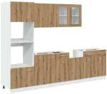 vidaXL 7 τεμαχίων σετ ντουλαπιών κουζίνας Artisan Δρυς Engineered Wood