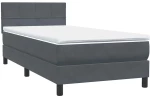 vidaXL Box Spring Κρεβάτι με στρώμα Σκούρο γκρι 80x210 εκ. Βελούδινο