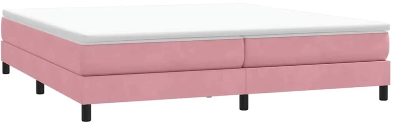 vidaXL Κρεβάτι Boxspring χωρίς Στρώμα Ροζ 200x210 εκ. Βελούδινο